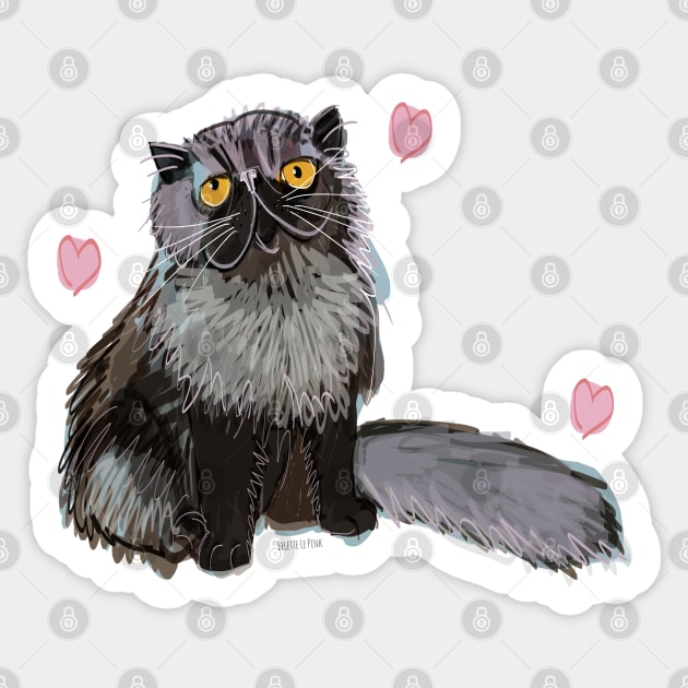 Alfredo-Cat Persian cat lovers Sticker by belettelepink